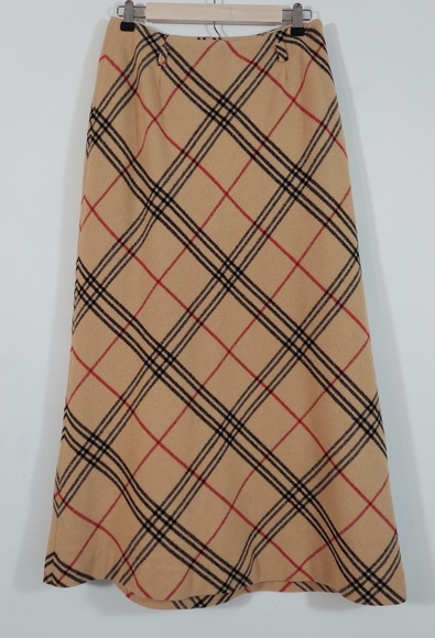 SOLD 🥰 wool checked plaid maxi skirt by David N - Picture 7 of 8